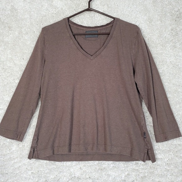 Oska Women Hemp Blend V Neck Top Size Medium Eco Minimalist Quiet Luxury READ - Picture 1 of 12